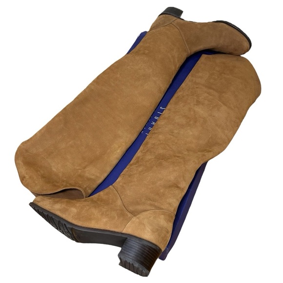 Stuart Weitzman - “Dunkirk” Over-The-Knee Suede Boots in Rice - Size 8.5, Brown - Picture 1 of 14